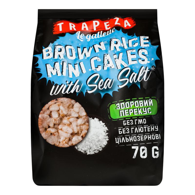 Міні-галети рисові з морською сіллю Trapeza 70г